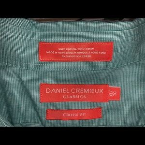 Daniel Cremieux Green/white dress shirt